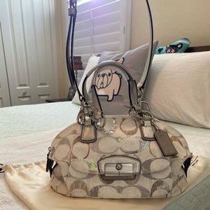 Coach Kristin Emb Signature Sequin Dome Satchel